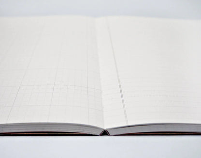 Carnet à plat A5 « Fleurs griffonnées lilas » de la collection Completist - Vierge, quadrillé et ligné