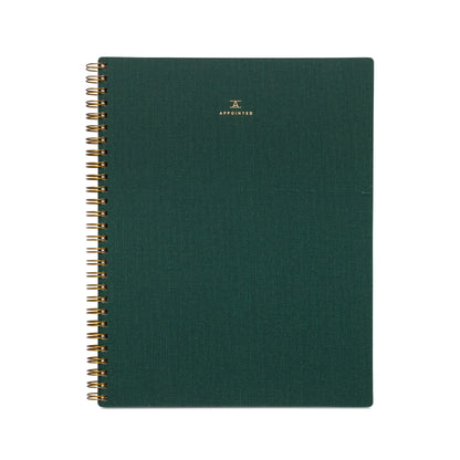 Carnet de notes à compléter, vert chasseur (L), ligné/quadrillé/vierge