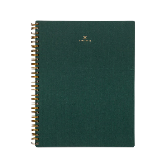 Carnet de notes à compléter, vert chasseur (L), ligné/quadrillé/vierge