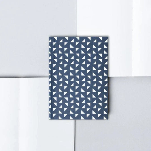 Carnet de poche OLA à plat, imprimé Massi bleu marine - Uni 