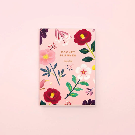 Agenda de poche botanique - Rose poudré