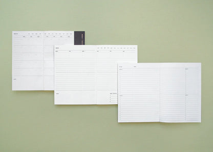 Agenda 3 en 1 A5 - Rose Tiramisu - Mensuel/Hebdomadaire/À faire