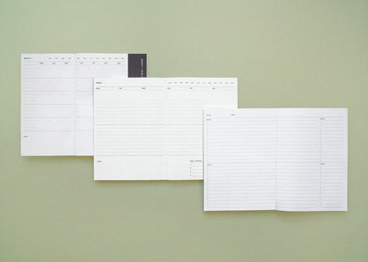 Agenda 3 en 1 A5 - Bleu anthracite - Mensuel/Hebdomadaire/À faire