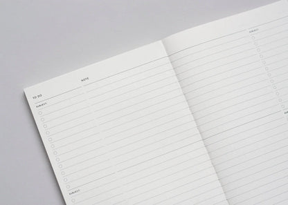 Agenda 3 en 1 A5 - Bleu anthracite - Mensuel/Hebdomadaire/À faire