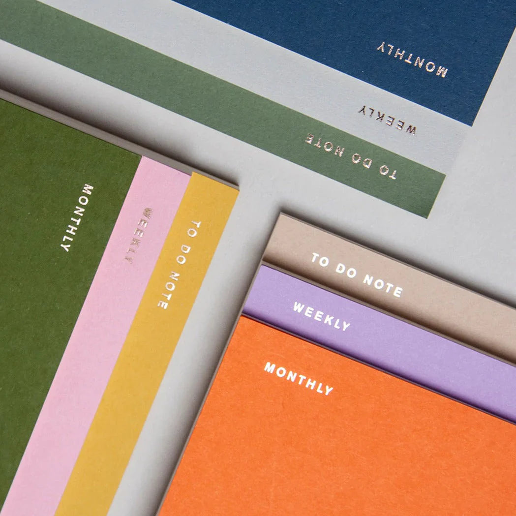 Agenda 3 en 1 Petit Format A6 - Bleu - Mensuel/Hebdomadaire/À faire