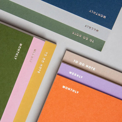 Agenda 3 en 1 Petit Format A6 - Bleu - Mensuel/Hebdomadaire/À faire