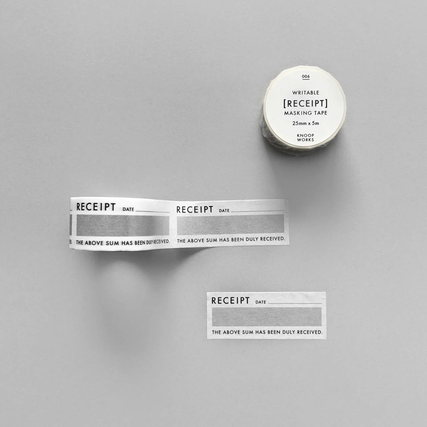 Ruban adhésif décoratif Knoop Works pour reçus