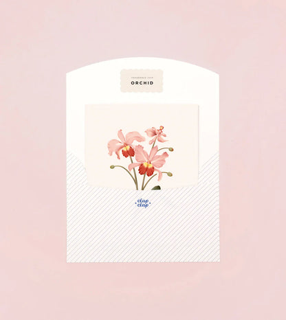 Carte parfumée botanique - Orchidée 