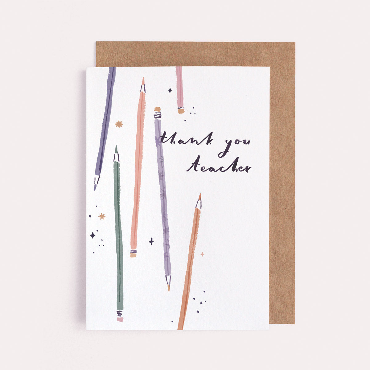 Carte de remerciement pour les crayons de l'enseignant