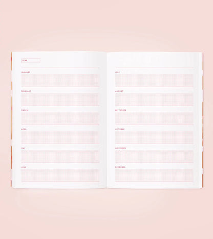 Agenda Blossom Gold - Pétale rouge