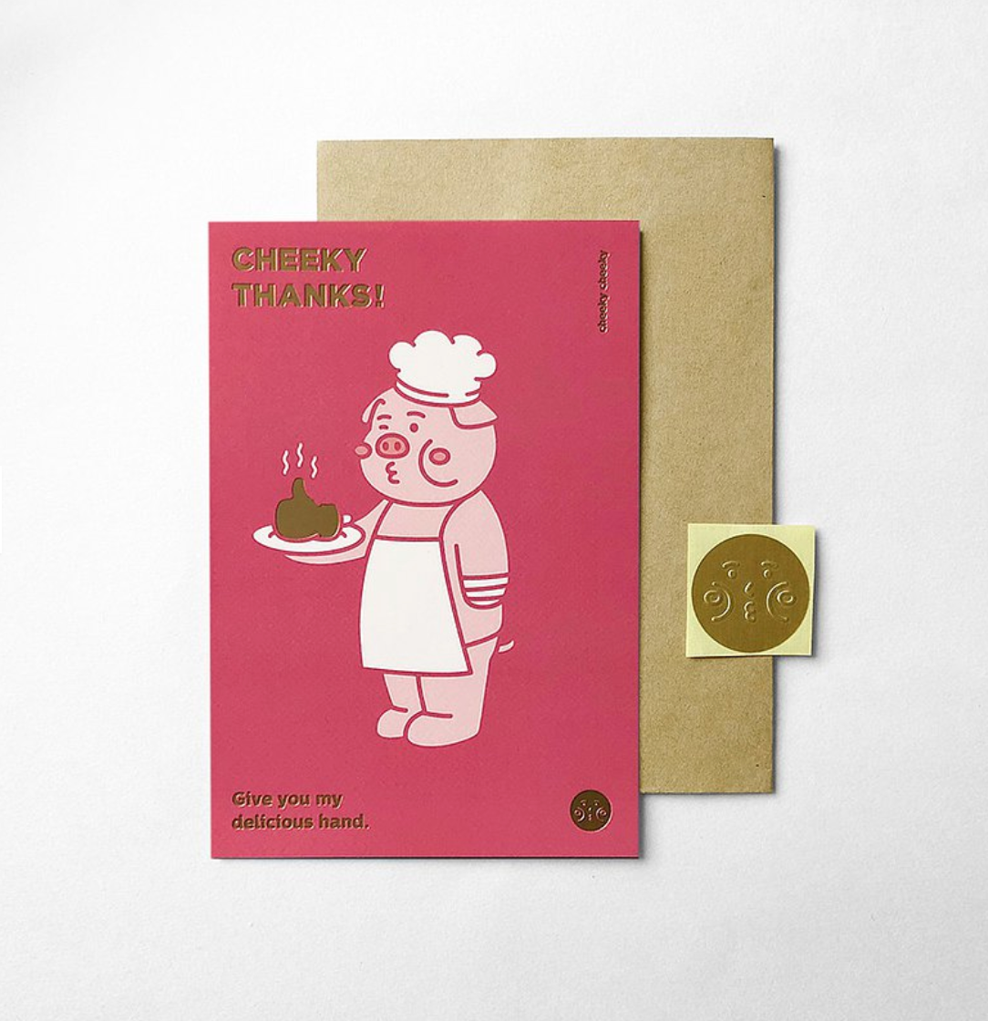 Cheeky Cheeky | Merci ! Je te donne ma délicieuse carte postale de main