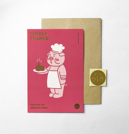 Cheeky Cheeky | Merci ! Je te donne ma délicieuse carte postale de main