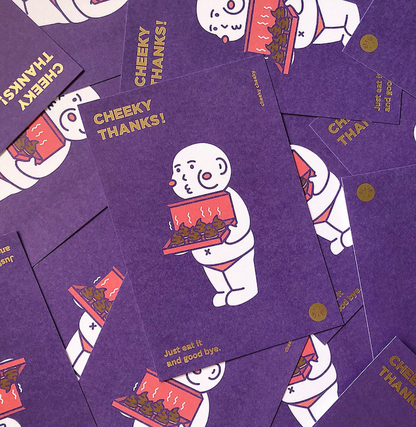 Cheeky Cheeky | Merci ! Carte postale « Just Eat It and Good Bye »