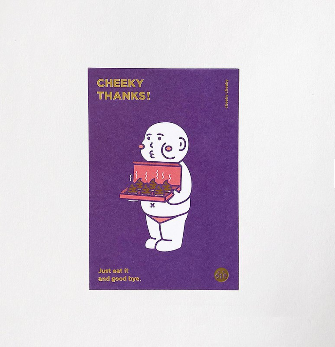 Cheeky Cheeky | Merci ! Carte postale « Just Eat It and Good Bye »