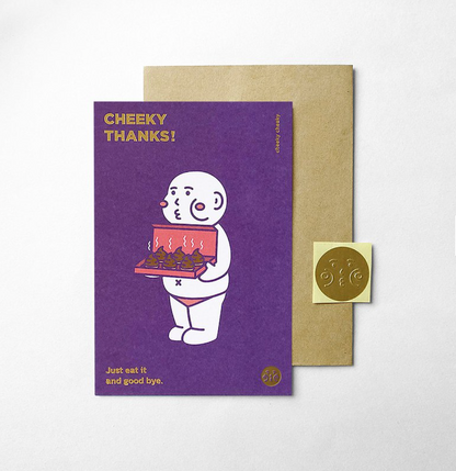 Cheeky Cheeky | Merci ! Carte postale « Just Eat It and Good Bye »