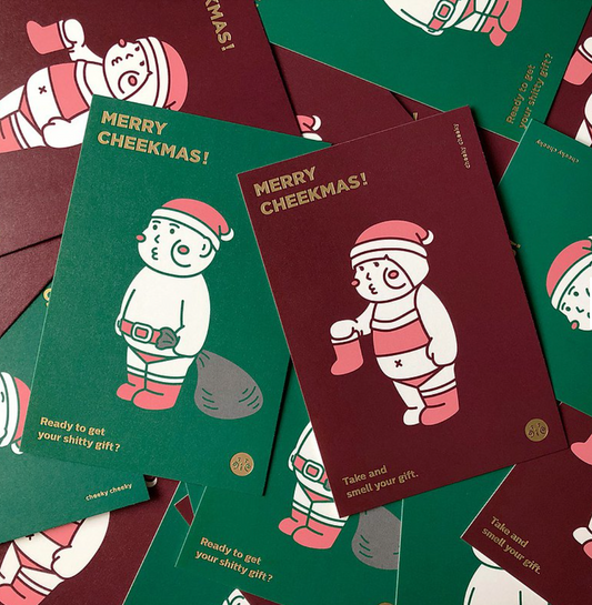 Cheeky Cheeky | Joyeux Cheekmas ! Carte postale