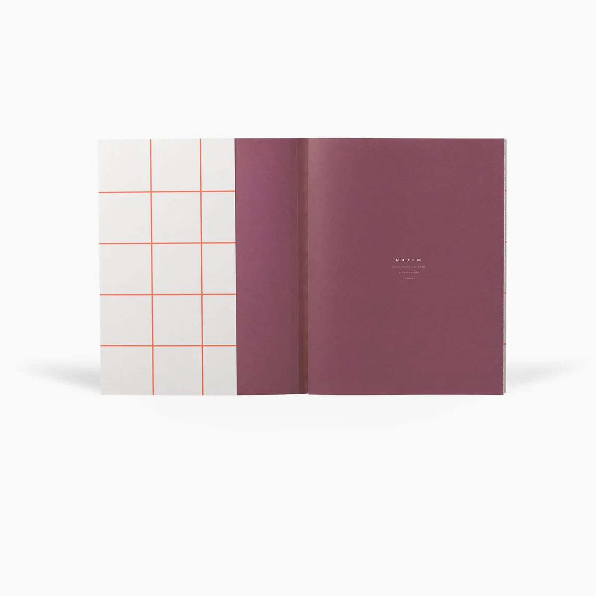 Carnet Notem UMA Flat Lay - Grand format, gris clair, vierge et ligné
