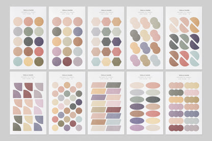 Autocollants Trolls en papier coloré