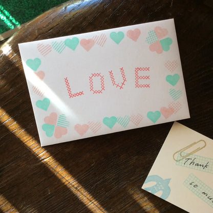 Ensemble de tampons en forme de cœur 