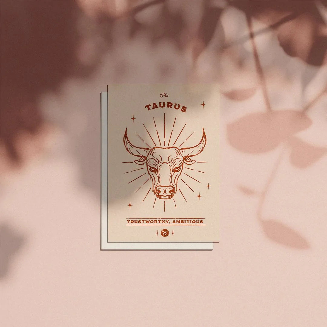 Carte d'anniversaire signe du Taureau 