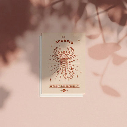 Carte d'anniversaire du signe du zodiaque Scorpion 