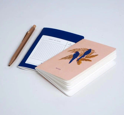 Collection Season Paper - Carnet de poche Perroquets Mini - Vierge et quadrillé