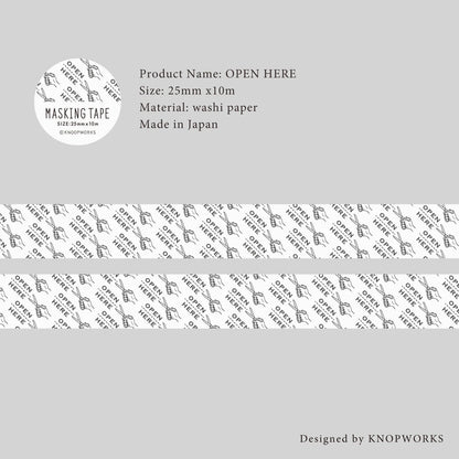 Knoop Works Open Here Washi Tape 