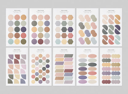 Autocollants Trolls en papier coloré