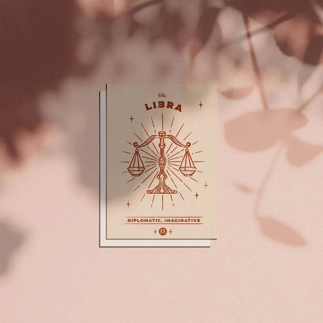 Carte d'anniversaire signe astrologique Balance